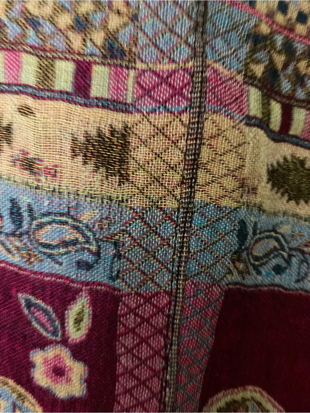 Paisley & Floral Hooded Shawl Wrap - Multicolor Pashmina